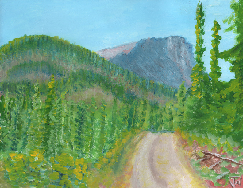 Acrylic on Cardstock 8.5 x 11in For Sale